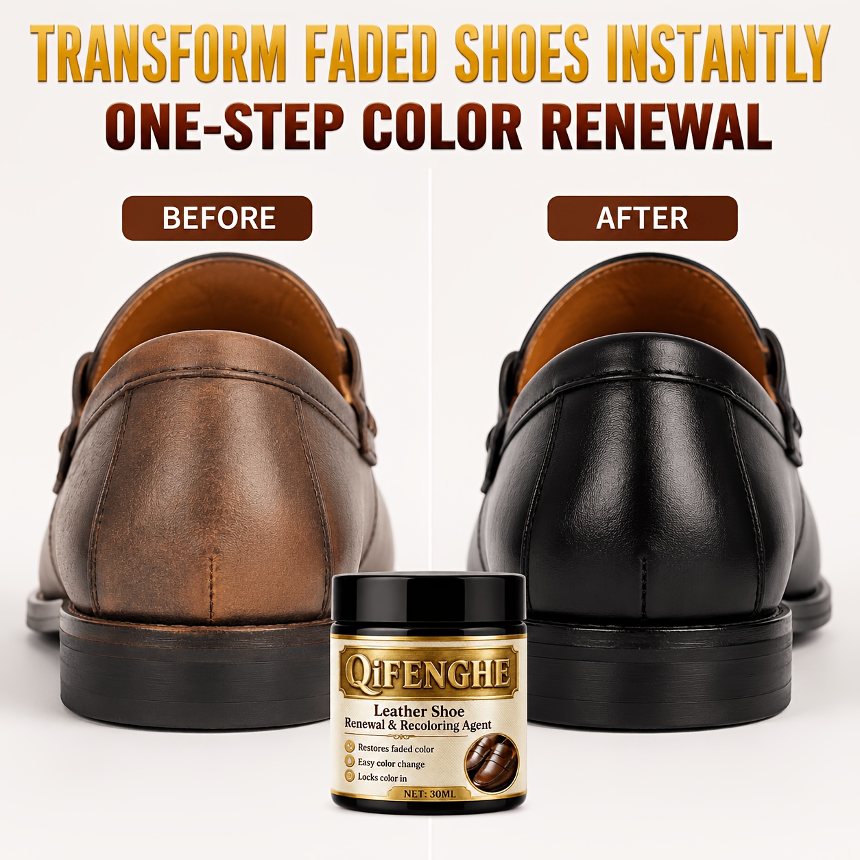 Shoe Polish Cream - Leather Shoe Renewal Recoloring Polish Dye