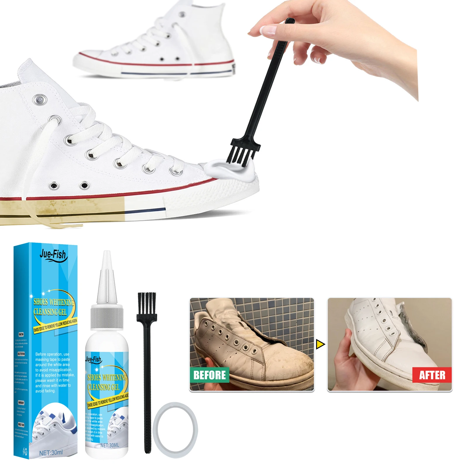 White Shoes Cleaning Gel Stain – Sneaker Cleaning Kit recenzja i cena